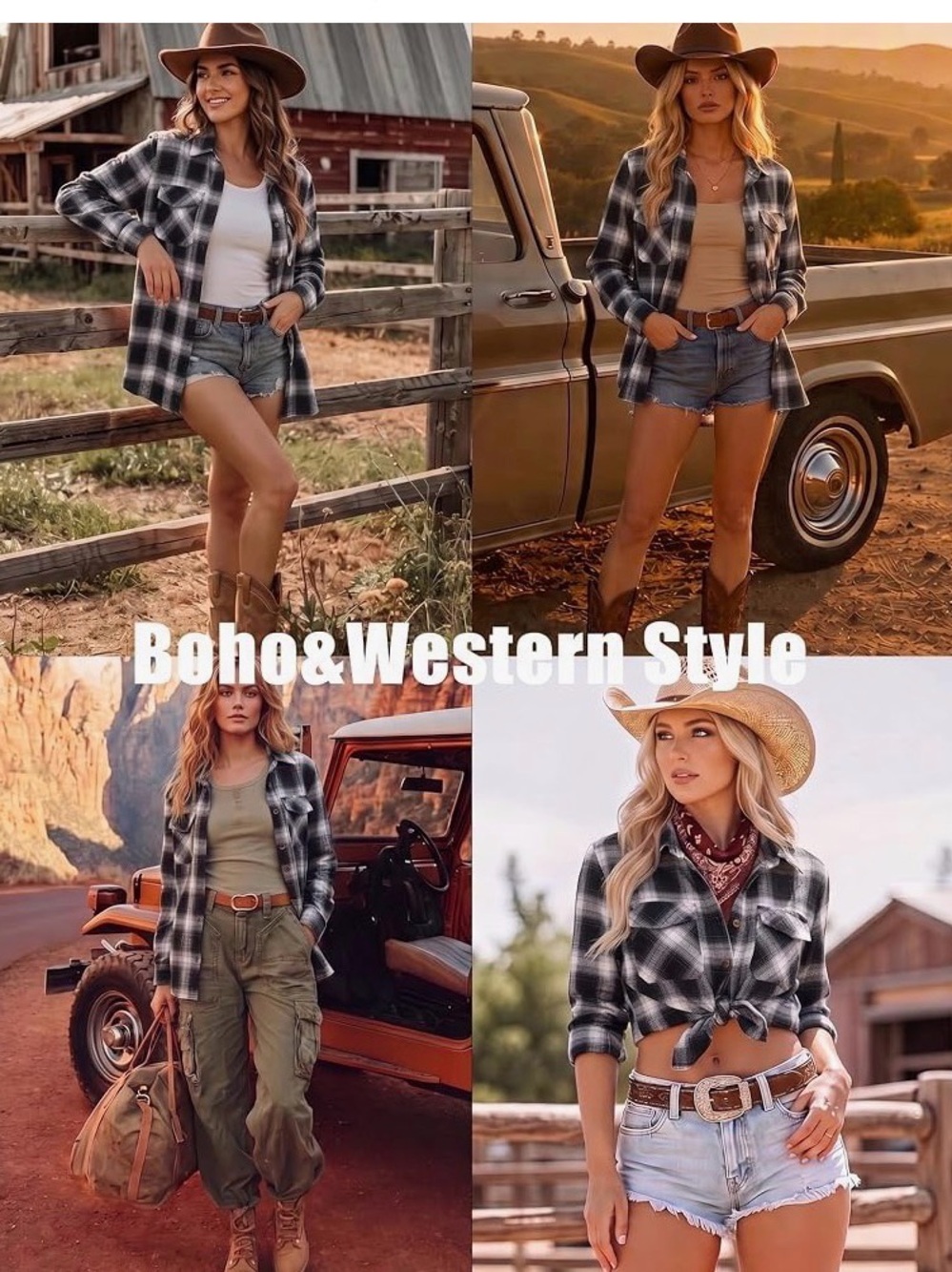 wild fable Black & White Plaid Button-Down Shirt